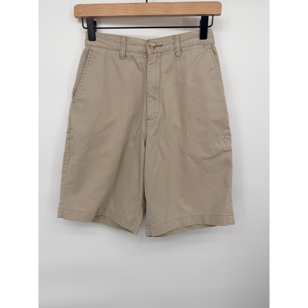 Eddie Bauer Chino Shorts Women 6 Khaki Excellent High Rise Cotton Twill Outdoor
